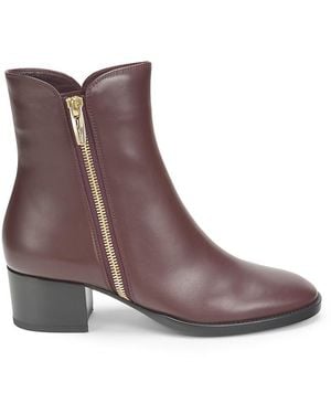 Gianvito Rossi 40mm Leather Side-zip Ankle Boots - Brown
