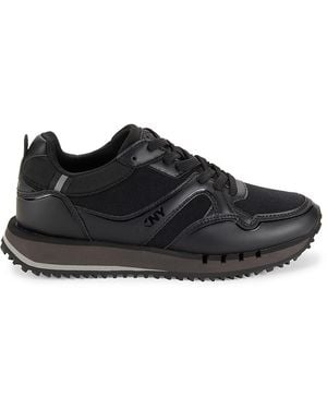 DKNY Mixed Media Trainers - Black