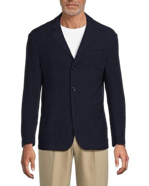 Emanuel Berg Stretch Wool Sportcoat - Blue