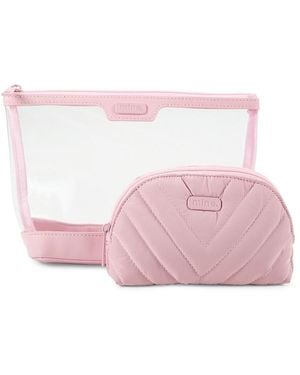 MYTAGALONGS Chevron 2-in-1 Cosmetic Pouch - Pink
