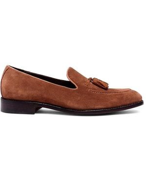 Anthony Veer Kennedy Tassel Suede Loafers - Brown