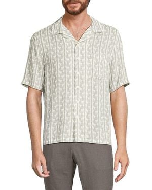 Onia Print Short Sleeve Camp Shirt - Grey