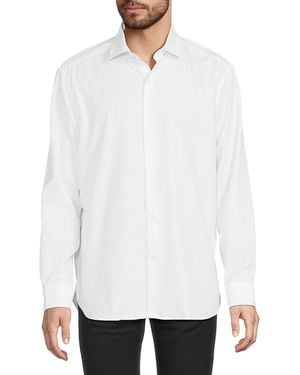 American Heritage Solid Curved-hem Shirt - White