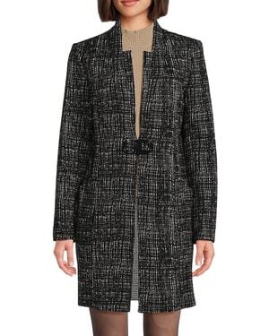 DKNY Two Tone Coat - Black