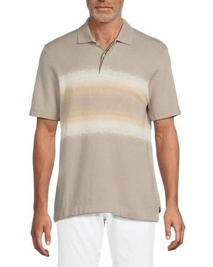 Bugatchi Short-sleeve 3-button Polo Jumper - Blue
