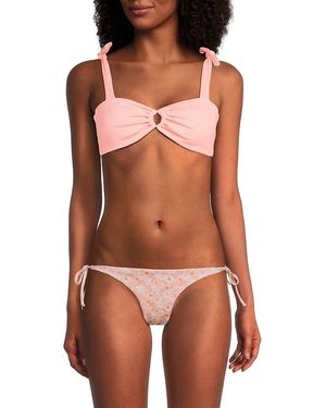 Peixoto Fiona Ruched Bikini Top - Brown