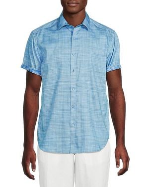 Robert Graham Roth Classic Fit Cotton Shirt - Blue