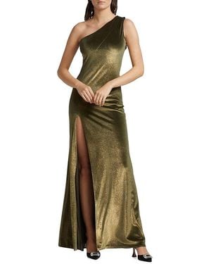Galvan London Off-Kilter One-Shoulder Gown - Green