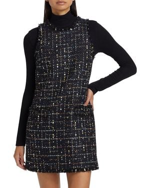 L'Agence 'Agence Florian Sequin Tweed Sleeveless Minidress - Black