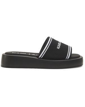 Karl Lagerfeld Ohare 30Mm Logo Wedge Heel Sandals - Pink