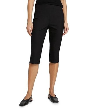 Theory Tight Cotton-Blend Capri Trousers - Black
