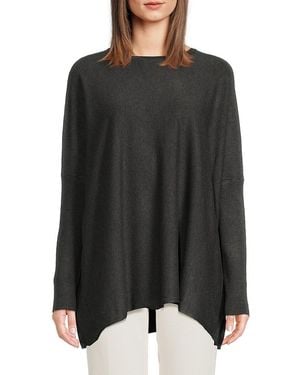 Joseph A Solid Drop Shoulder Top - Black
