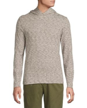 Vince Double-Knit Pullover Hoodie - Gray