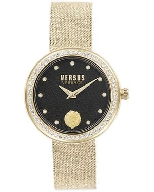 Versus Canton Road Ip Goldplated Stainless Steel & Crystal Watch/35Mm - White