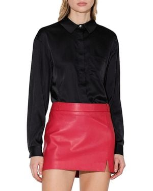 Walter Baker Bella Satin Shirt - Red
