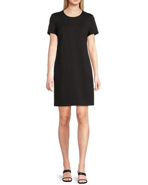 Calvin Klein Solid Shift Minidress - Black