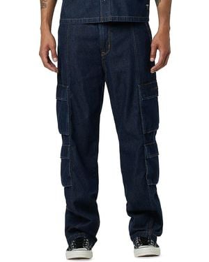 Hudson Jeans Denim Wide-Leg Cargo Trousers - Blue