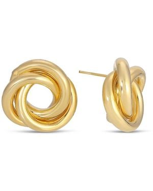 Eye Candy LA Golden Faith Goldtone Stud Earrings - Metallic