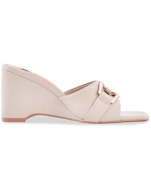 Ninety Union Metallic Wedge Sandals - Pink