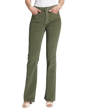 Veronica Beard Cameron Corduroy Boot-Cut Jeans - Green