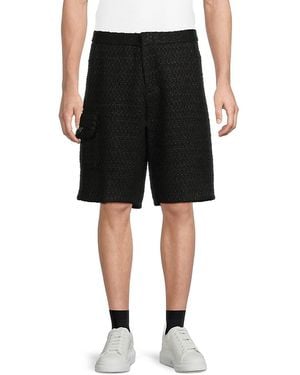 Valentino Tweed Cargo Shorts - Black