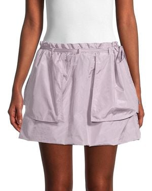 Valentino Silk Paperbag Mini Skirt - Purple