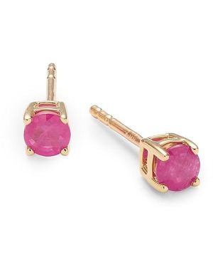 Saks Fifth Avenue 14K & 0.65 Tcw Stud Earrings - Pink