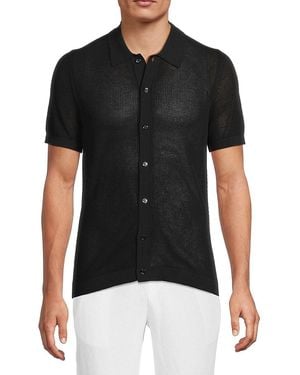 Onia Crochet Cotton Shirt - Black