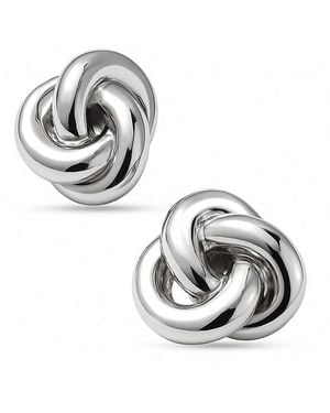 Fifth & Dune Plated Twisted Knot Earrings - Metallic