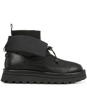 Sam Edelman Olin Mixed Media Foldover Boots - Black