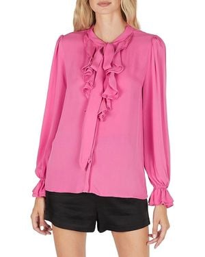 SECRET MISSION Sara Ruffle Blouse - Pink