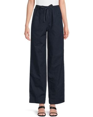 Vince Tie Front Pull-On Trousers - Blue