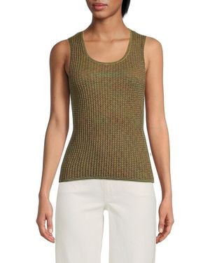 Missoni Missoni Cotton & Wool Knit Tank - Green