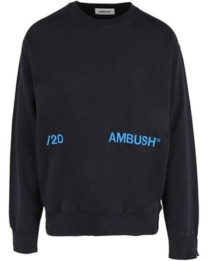 Ambush Logo Dropped Shoulder Sweatshirt - Blue