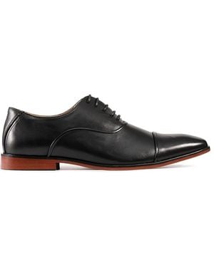 Tommy Hilfiger Saylor Faux Leather Cap-toe Oxfords - Black
