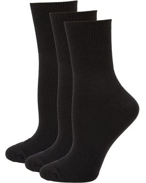 Hue Bobby 3-pack Solid Crew Socks Set - Black