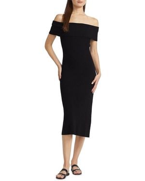 Rails Anaya Off-The-Shoulder Midi-Dress - Black