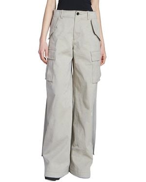 Sacai Faux Suede Wide-Leg Trousers - Grey