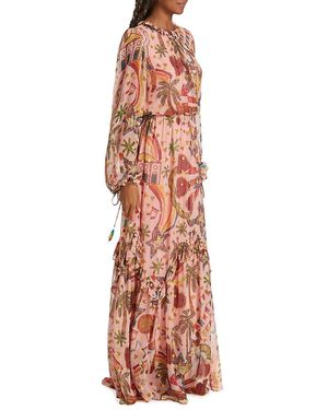 FARM Rio Folk Party Maxi Dress - Pink