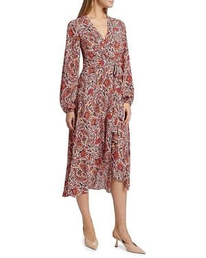 Kobi Halperin Dorothy Paisley Wrap Dress - Red