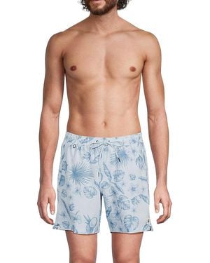Scotch & Soda Palm Island Tropical Swim Trunks - Blue