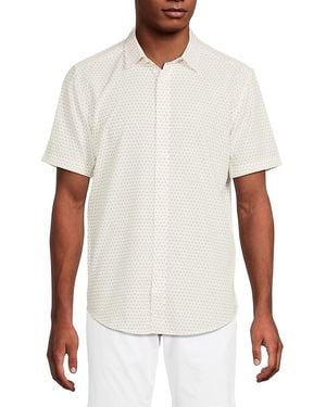 Kenneth Cole Arrow Print Short-Sleeve Shirt - White