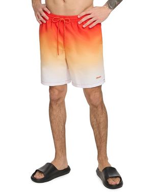 DKNY Ombré Drawstring Swim Shorts - Red