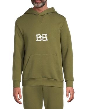 Bally Logo Graphic Cotton Hoodie - Green