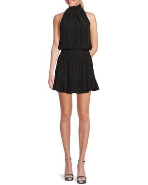 Ramy Brook Mahala Smocked Mini Dress - Black