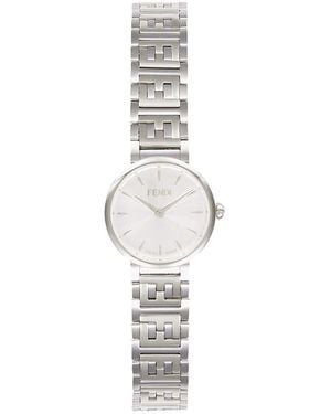 Fendi Forever 19Mm & 0.02 Tcw Diamond Round Quartz Watch - White