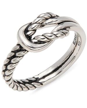 Effy Sterling Knot Ring - White