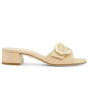 Stuart Weitzman Benni 35Mm Raffia Sandals - Natural