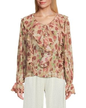 Wdny Floral Ruffle Blouse - Multicolor