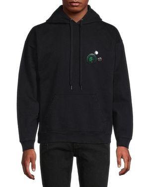 Second/Layer Vintage Wash Cotton Fleece Hoodie - Black